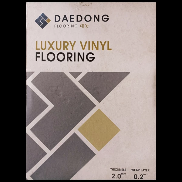 Lantai Vinyl Kayu Merk Daedong Berbagai Corak Dengan Luas Terpasang 3.32 m2 Per Box