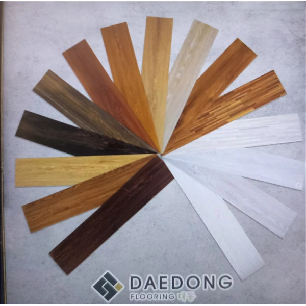 Daedong Wood Vinyl Flooring Brand Type D8 Installed Area 3.32 m2 Per Box With The Cheapest Price