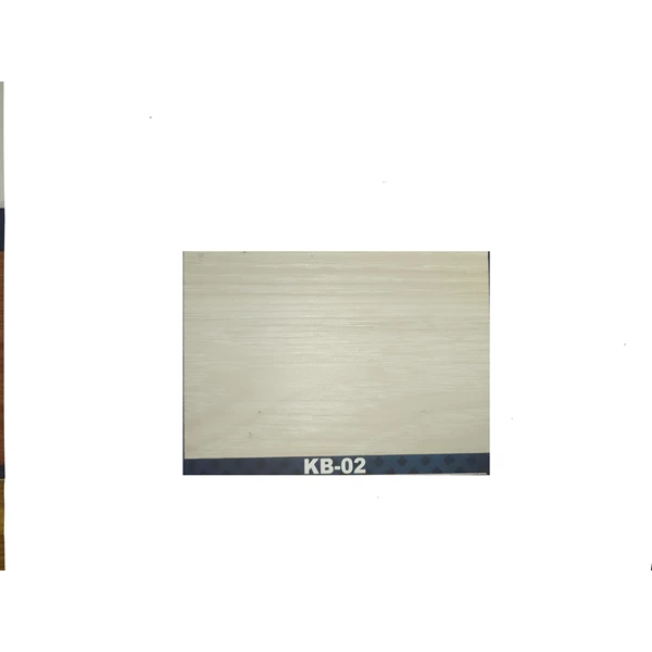 Lantai Vinyl Motif Serat Kayu Warna Putih Gading Material dan Terpasang Per Meter Merk Kang Bang Tipe KB 02