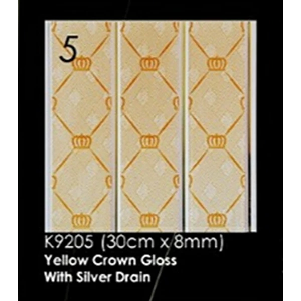 PVC Ceiling Brand Shunda Plafon Kingfon Series Type K 9205 Yellow Color