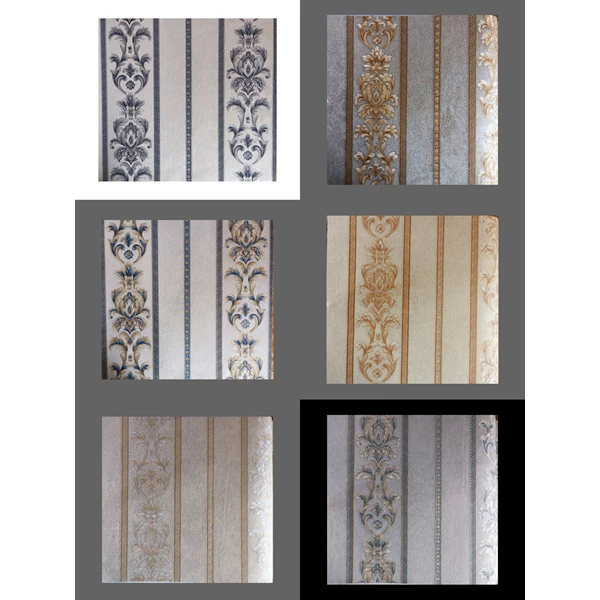 Davinci Wallpaper Batik Motifs and Vertical Lines Type DV305 10 meters long x 53 cm wide